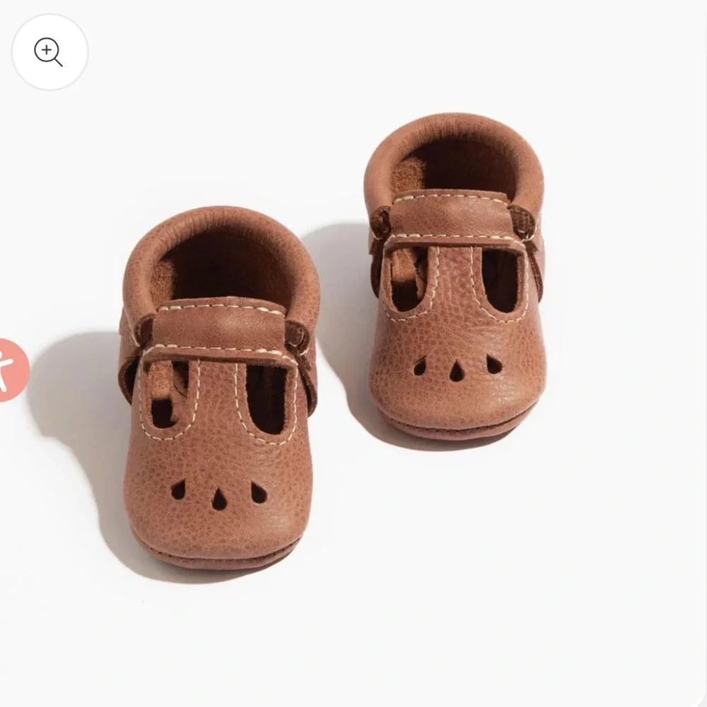 • Freshly Picked • Toddler Girls Red Rocks Mary Jane Moccasins Leather Hard Sole